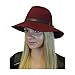 Women's Elegant Luxury Wool Felt Fedora Hat Belt Buckle Design