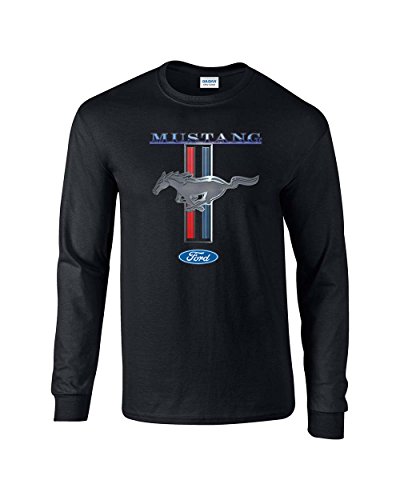 Ford Mustang T-Shirt Ford Mustang Pony & Stripes Long-Sleeve