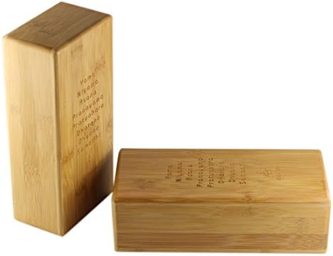 Yoga Era Hurable Hollow Bamboo Yoga Brick Block Stretch Aid Health Fitness Exercise Pilates 9 X 4.3 X 2.75 Inch High Quality（2pcs）(Including Beautiful Gift Wrapping)