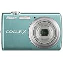 Nikon Coolpix S220 10MP Digital Camera with 3x Optical Zoom and 2.5 inch LCD (Aqua Green)