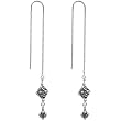 Handcrafted Art Deco 925 Silver Threader Earrings