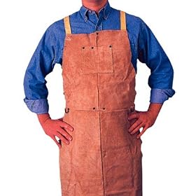 Click here to buy ANCHOR BRAND Q-5 LEATHER BIB APRON 36x24 - GOLDEN BROWN by ANCHOR.