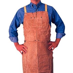 Anchor Brand Q-5 Leather Bib Apron 36x24 - Golden Brown by Anchor