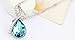 Mondaynoon Eternal Love Austrian Crystal Clear Teardrop/waterdrop/drops Shaped Crystal Pendant Fashion Necklace for Elegant Women Mom,17.7 Inch