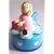 Wood clockwork angel design musical box