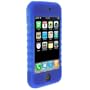 Apple iPhone 1st Gen (NOT for iPhone 3G) PDA Accessory Bundle Kit - Dark Blue Silicone Skin Cover Case with Armband + Body Screen LCD Protector Film Guard with Bonus Cleaning Cloth By Bargaincell