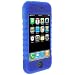 Apple iPhone 1st Gen (NOT for iPhone 3G) PDA Accessory Bundle Kit - Dark Blue Silicone Skin Cover Case with Armband + Body Screen LCD Protector Film Guard with Bonus Cleaning Cloth By Bargaincell