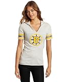NHL Women's Boston Bruins Classics Hooded Tee (Grey, Large)