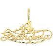 #1 Grandma Charm 14k Gold 12.5mm