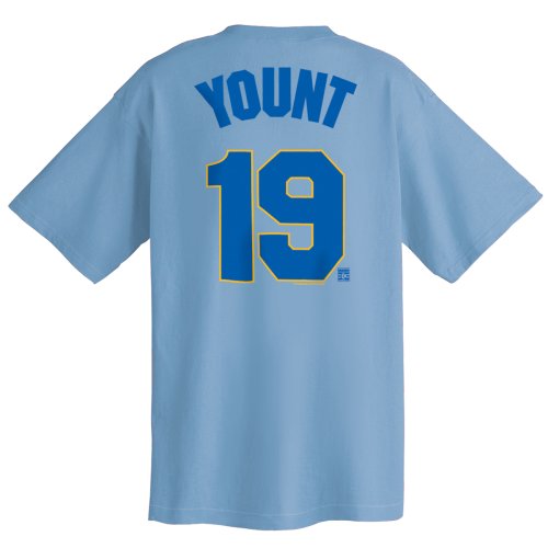 Robin Yount Milwaukee Brewers Cooperstown Name and Number Tee