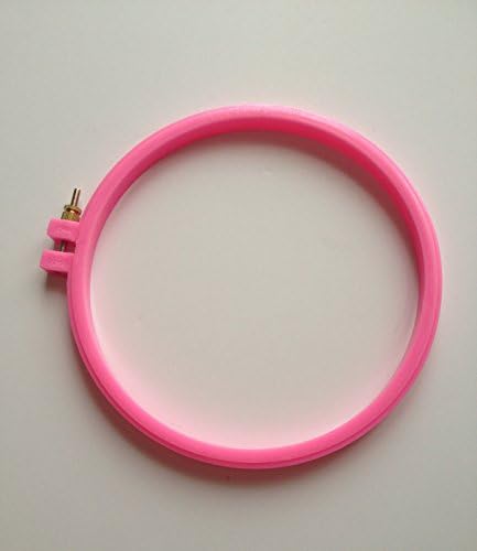 1 pcs Embroidery Hoops Hand Supplies Pink Plastic Embroidery Cross Stitch Hoop Sewing Quilting Plastic Hoop 7 1/2"