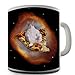 TWISTED ENVY 11 OZ Ceramic Coffee Mugs - Space Pizza Cute Cat Funny Design Tea Cup - Novelty Gifts for Home and Office, Friends, Family, Men and Women