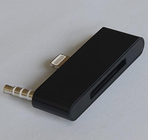 New Black [30 Day Warranty] 8 Pin Music 3.5mm Audio Adapter for Iphone 6 Ihome or Bose Speaker Dock