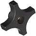 DimcoGray Black Phenolic 4 Prong Knob Female, Thru Hole Brass Insert: 3/8-16" Thread x 5/8" Depth, 3" Diameter x 1-1/4" Height x 7/8" Hub Dia, 5/8" Hub Length (Pack of 10)