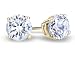 1/2 Carat (ctw) Diamond Stud Earrings in 14K Yellow Gold