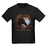 I d Rather Be Riding Horses Kids Dark T-Shirt