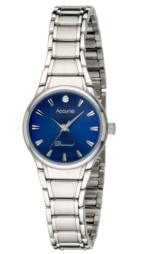 Accurist Ladies Stainless Steel Diamond set Dial Bracelet Watch - LBJD08