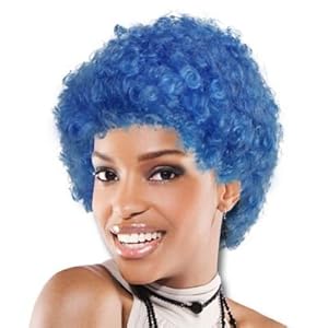 Amazon.com: Blue Afro Wig: Toys & Games