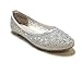 BellaMarie Kids Dress Ballet Flat Slip On Comfortable Ballerina Synthetic Glitter Sparkle Shoes