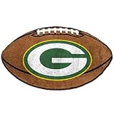Green Bay Packers 22"X35" Football Mat Made Of Polyester With A Non-Skid Duragon Latex Backing