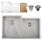 Ticor Undermount 16 GaugeStainless Steel Double Bowl Square Kitchen Sink