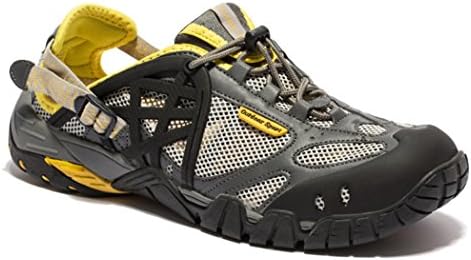 ONEPAGE Men's Lightweight Breathable Water Shoes,beach Aqua Sports Hiking Climbing Leisure Shoes Lace Up,Yellow,10 D(M) US