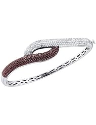 2.53CTW DIAMOND FASHION BANGLE 14K White-gold Real Charm Pendant