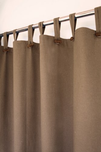 Park B.Smith Eco Astor 70 Inch by 72 Inch Recycled Cotton Split Tab Shower Curtain, Mushroom Park B.Smith Eco Astor 70 Inch by 72 Inch Recycled Cotton Split Tab Shower Curtain, Mushroom