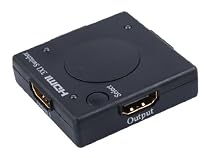 BIGtec 3fach 3 Port Video HDMI 1.3b Switch Umschalter 3 x in / 1 x out / intelligenter Switch , unterstützt automatische und manuelle Umschaltung nur 5 x 5 cm HUB BIG137