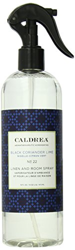 Caldrea Linen and Room Spray, Black Coriander Lime, 16 Ounce