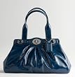 Coach Patent Leather Garnet Shoulder Bag Satchel Purse 13926 Cobalt Blue