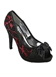 Lace Bow Peep Toe Heel