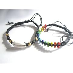 2 x Muschelband Freundschaftsband Armband Handarbeit Echte Kauri Muschel Gro�e Auswahl 17