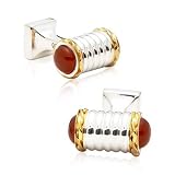 Red Jasper Capped Scroll Cufflinks
