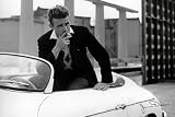 James Dean (White Car) Movie Poster Print - 24 X 36