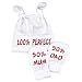 100% Perfect Knot Hat & 50% Mum And 50% Dad Scratch Mits Baby Set
