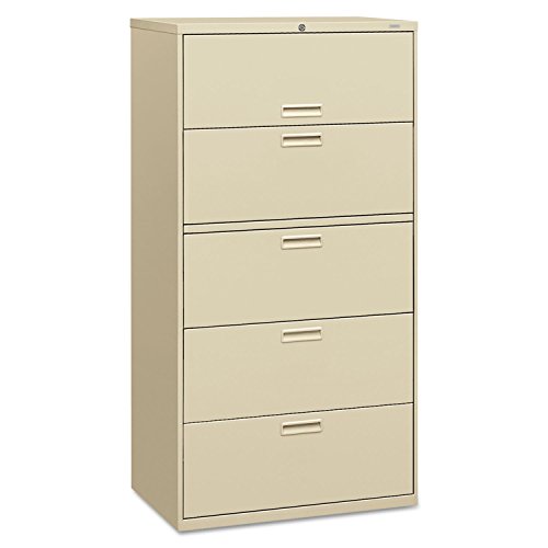 HON 585LL 500 Series 36 by 67 by 19-1/4-Inch 5-Drawer Lateral File, Putty