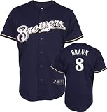 Milwaukee Brewers Ryan Braun Alternate Navy Youth Jersey