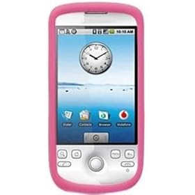 Amzer Silicone Skin Jelly Case for HTC G2, HTC Magic (Baby Pink)