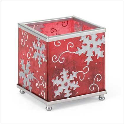 Square Snowflake Candleholder - Style 37155