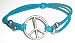Peace Sign Bracelet ~ Peace Bracelet ~ Blue Stretchy Bracelet~ Peace Sign Is 1