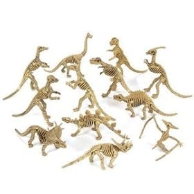  12 Pc Assorted Dinosaur Fossil Skeleton Figures - Toys 5-6 inch Larger Size Dinosaurs