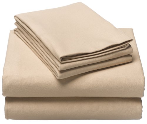 Pinzon 200-Gram Supima Velvet Flannel Queen Sheet Set, Taupe