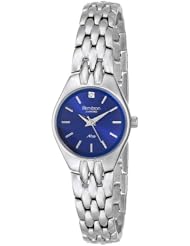 Armitron Womens 75/5197BLSV Diamond Accented Blue Dial Silver-Tone Bracelet Watch
