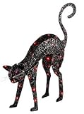 Noma/Inliten-Import V33106 Halloween Cat Decoration, Animated, Black/Orange Lights, 37-1/2-In. - Quantity 2