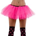 4 Layer Halloween Neon Flourescent Hot Pink Tutu Sequins
