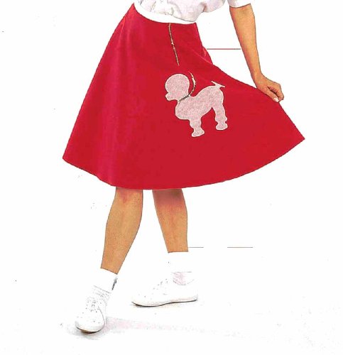 Forum Felt Costume Poodle Skirt, Red, One Size