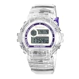 Armitron Women’s 457016PRCL Chronograph Multi-Function Clear Translucent Resin Sport Watch