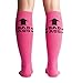 Sock It To Me Knee High Socks, Pink Bad Ass One Size