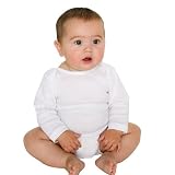 American Apparel 4041 Infant Baby Rib Long Sleeve One-Piece